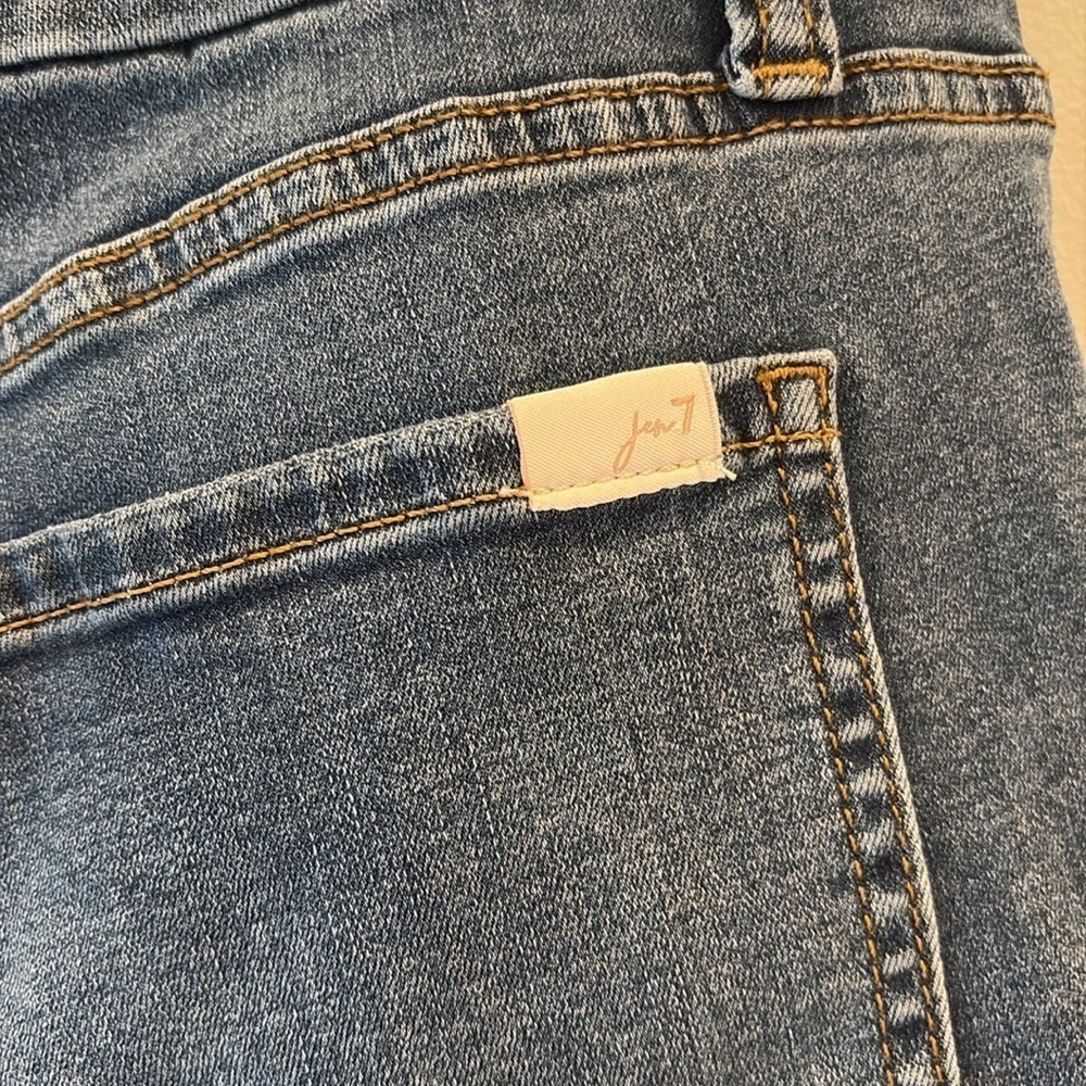 Jen 7 by 7 for all mankind - Cropped Fringe Hem Straight Leg Jean - Size 16. - Picture 11 of 15